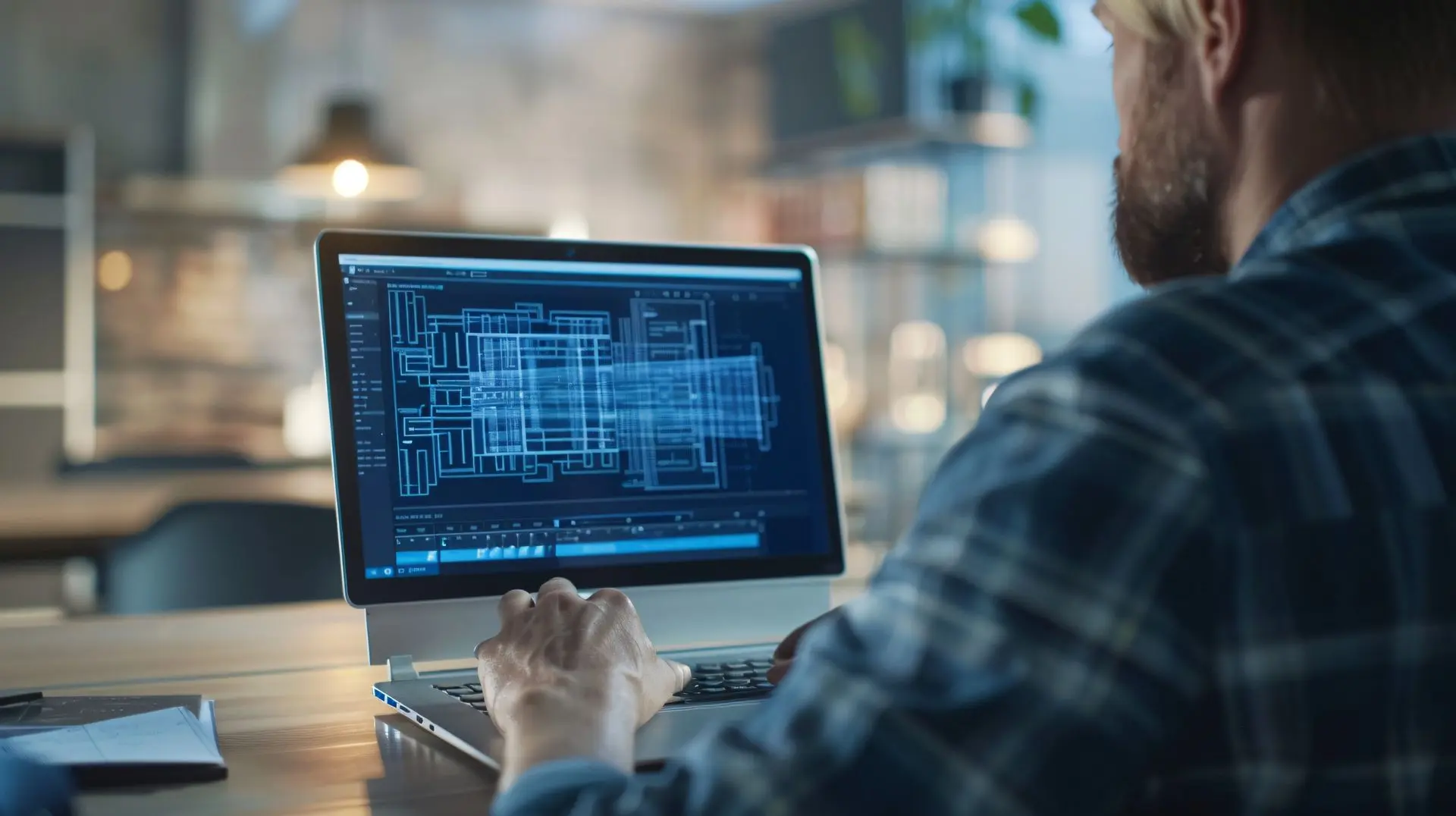 KI-Bild Ingenieur arbeitet